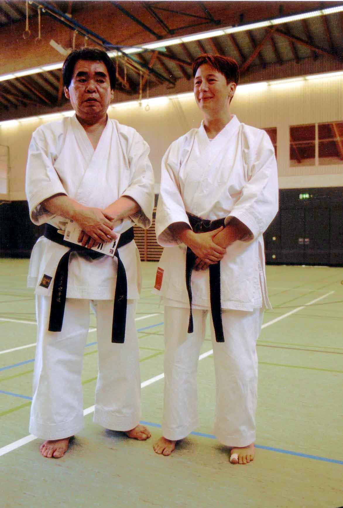 Dojo-Leiterin Zimmer mit ihrem Lehrer Shihan Toshio Koda (8. Dan)